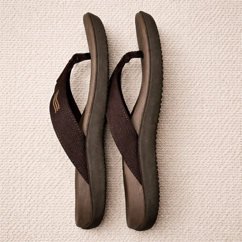 Vionic 44 Wave Orthotic Flip Flops Brown Unisex Sandals Women’s 9 Men’s 8